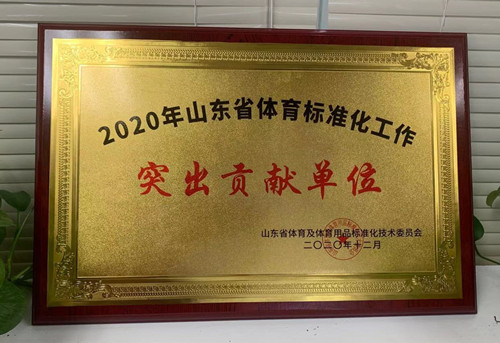 恭喜leyu.樂魚體育榮獲山東省體育及體育用品標準化技術(shù)委員會授予“突出貢獻單位”榮譽稱號